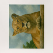 Puzzle Grace Skybound - Lioness sur la haie (Vertical)
