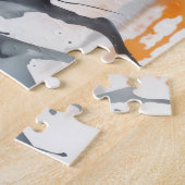 Puzzle Graceful waile brunette minimalisme urbain crépusc (Côté)