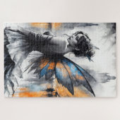 Puzzle Graceful waile brunette minimalisme urbain crépusc (Horizontal)