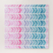 Puzzle Gradient Chevron : Aquarelle Motif Herringbone. (Horizontal)