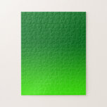 Puzzle Gradient vert ombre Vivid Modern Simple<br><div class="desc">Show off your with this simple and elegant green gradient color design for a classic and fabulous look that shows everyone you are a green color lover.</div>