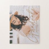 Puzzle Graduation de la photo de script or moderne (Vertical)