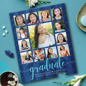 Puzzle Graduation en bleu marine K-12 13 Photo Collage Sc