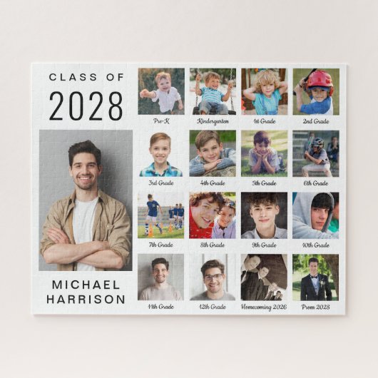 Puzzle Graduation moderne 17 Photo Collage (Horizontal)