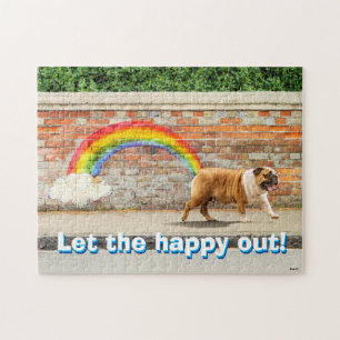 Puzzle Graffiti Chien et Arc-en-ciel