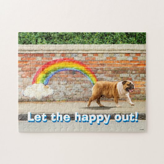 Puzzle Graffiti Chien et Arc-en-ciel (Horizontal)