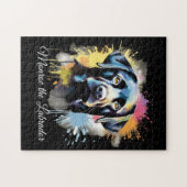 Puzzle Graffiti coloré du Black Lab (Horizontal)