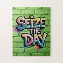 Graffiti Colorful Text Saying Seize The Day
