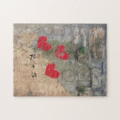 Puzzle Graffiti de monogramme de coeur (Horizontal)