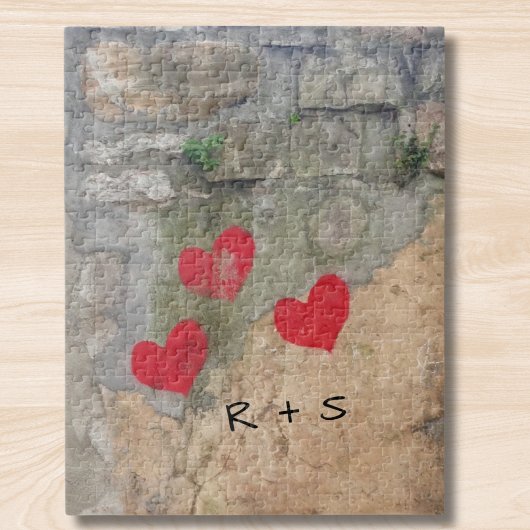 Puzzle Graffiti de monogramme de coeur