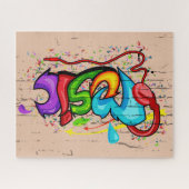 Puzzle Graffiti de musique colorée cool (Horizontal)