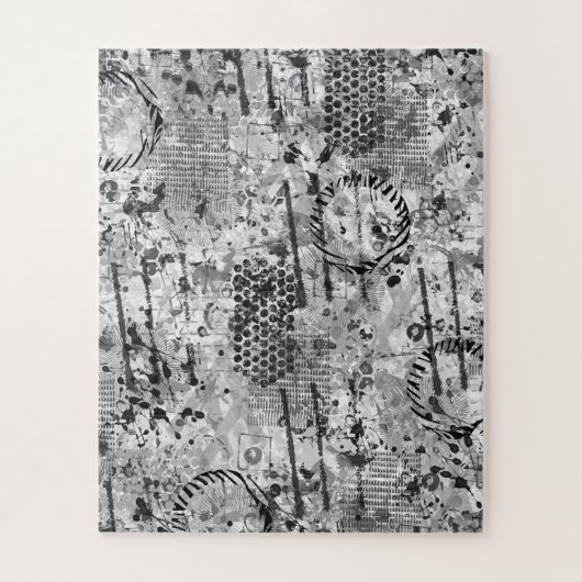 Puzzle Graffiti Etchings (Vertical)