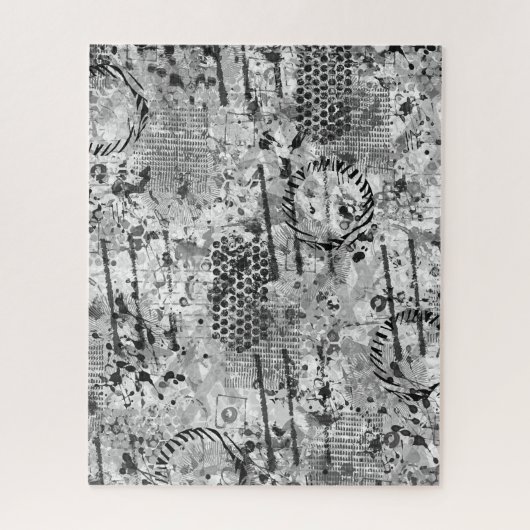 Puzzle Graffiti Etchings (Vertical)