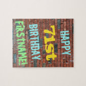 Puzzle Graffiti muraux de briques inspiré 71ème anniversa (Horizontal)