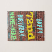 Puzzle Graffiti muraux de briques inspiré 72e anniversair (Horizontal)