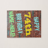 Puzzle Graffiti muraux de briques inspiré 74e anniversair (Horizontal)
