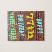 Puzzle Graffiti muraux de briques inspiré 77e anniversair (Horizontal)
