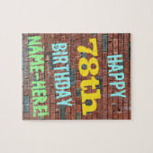 Puzzle Graffiti muraux de briques inspiré 78e anniversair (Horizontal)