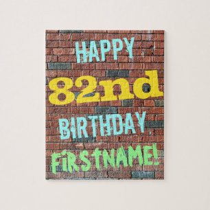 Puzzle Graffiti muraux en briques inspiré 82e anniversair