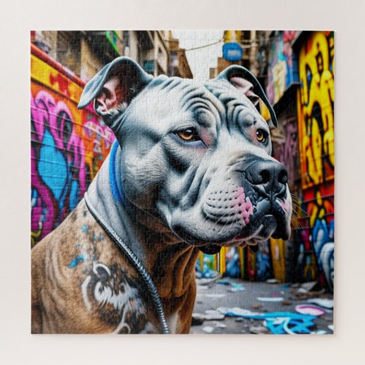 Puzzle Graffiti Street Art City Pitbull (Vertical)