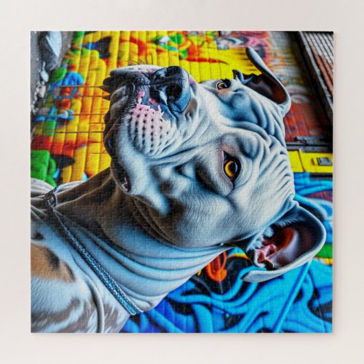 Puzzle Graffiti Street Art Pitbull (Horizontal)