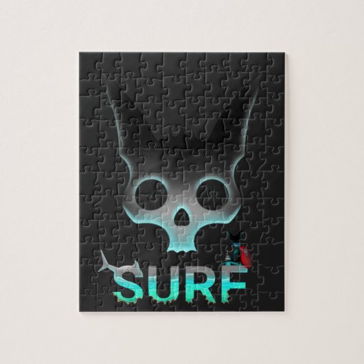 Puzzle Graffiti Surf crâne chat (Vertical)