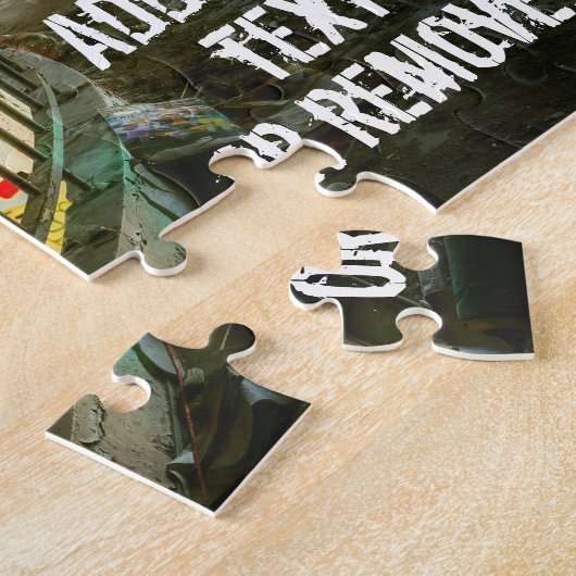 Puzzle Graffiti urbain dans un escalier. (Côté)