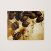 Puzzle Grains de café et notes de musique (Horizontal)