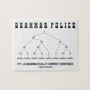 Puzzle Grammar Police (Buffalo 8 Fois La Peine Correcte)