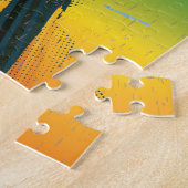 Puzzle Gramophone rétro sur arrière - plan avec couleurs  (Côté)