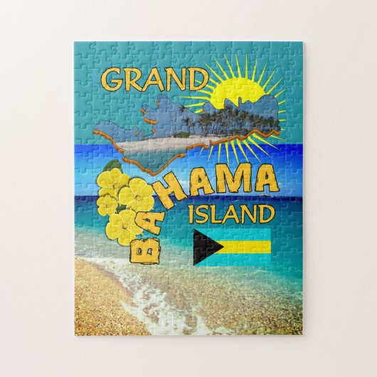 Puzzle Grand Bahama Island Travel Thème (Vertical)
