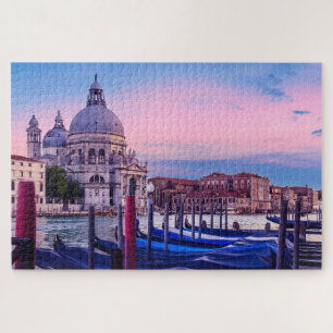 Puzzle Grand Canal avec gondoles et église à Venise