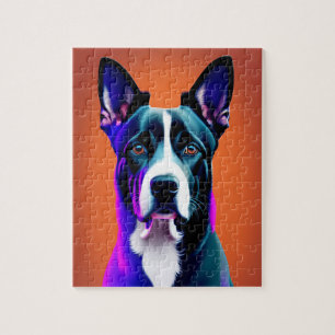 Puzzle Grand chien bleu