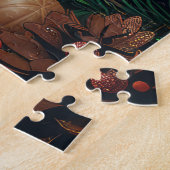 Puzzle Grand Chien Danois Avec Cheminée Cadeaux De Noël (Côté)