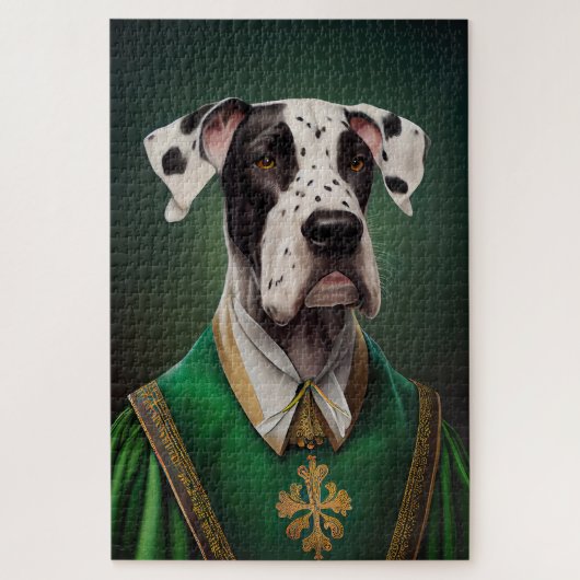 Puzzle Grand chien Danse en tenue de la Saint Patrick (Vertical)