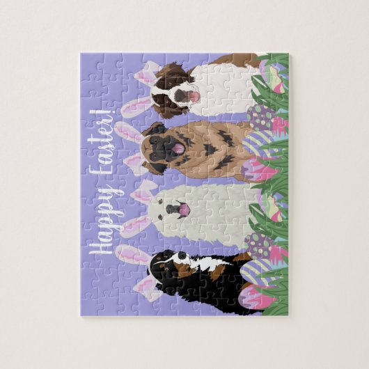 Puzzle Grand chien de montagne Pâques (Vertical)