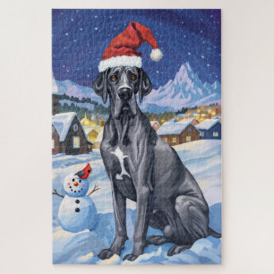 Puzzle Grand Danois Merveilleux Noël