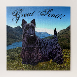 Puzzle "Grand Écossais !"Terrier écossais/Écosse caricatu