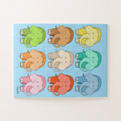 Puzzle Grand Éléphant aux Pieds Mignons (Horizontal)