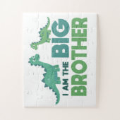 Puzzle Grand frère dinosaure enfants mignon dessin animé (Vertical)