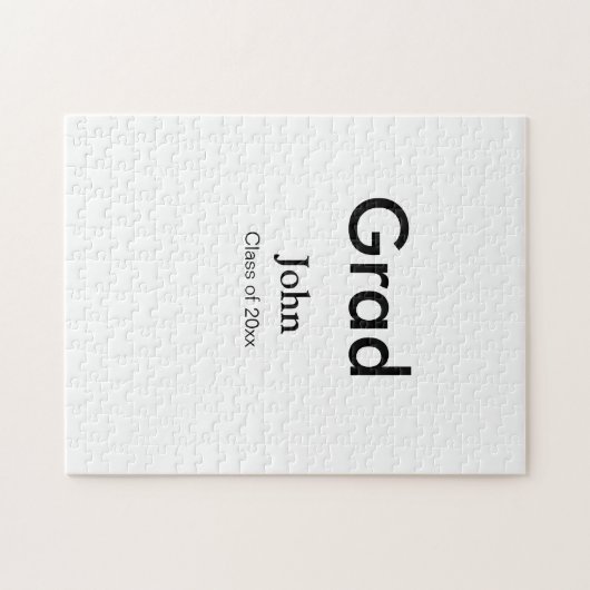 Puzzle grand garçon ajouter nom félicitations date année (Horizontal)