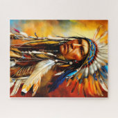 Puzzle Grand guerrier indien (Horizontal)