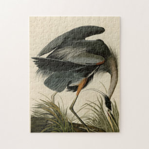 Puzzle Grand héron bleu des oiseaux d'Amérique d'Audubon