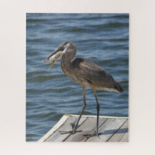 Puzzle Grand Héron Bleu Gros plan sur Oiseau Amoureux