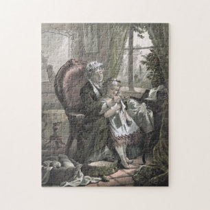 Puzzle Grand-maman vintage enseignant Kitting à la