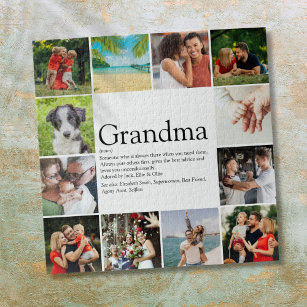 Puzzle Grand-mère Définition 12 Photo Collage