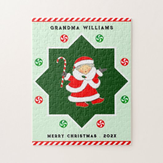 Puzzle Grand-mère Noël cadeau de vacances (Vertical)