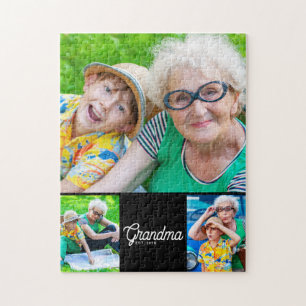 Puzzle Grand-mère Script Black 3 Photo