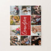 Puzzle Grand-mère We Love You Photo Collage (Vertical)