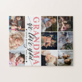 Puzzle Grand-mère We Love You Photo Collage  (Horizontal)